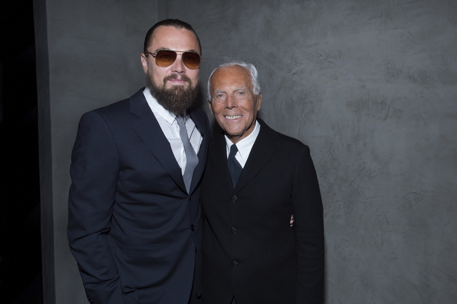 Giorgio Armani 40th Anniversary Show 2015 Leonardo DiCaprio Giorgio Armani