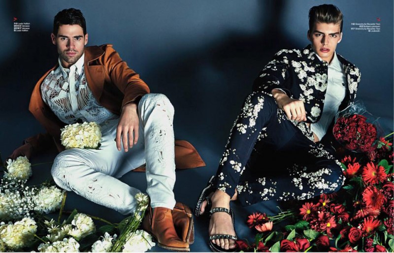 Chad is white-hot in Versace while Daan warms up to Givenchy's floral motif.