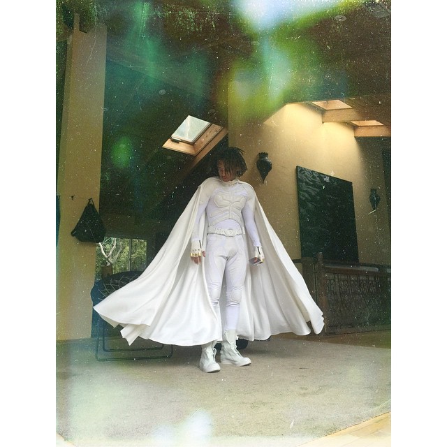 Jaden Smith gives his Batman cape a full swing. Photo Credit: pleiadianmessa