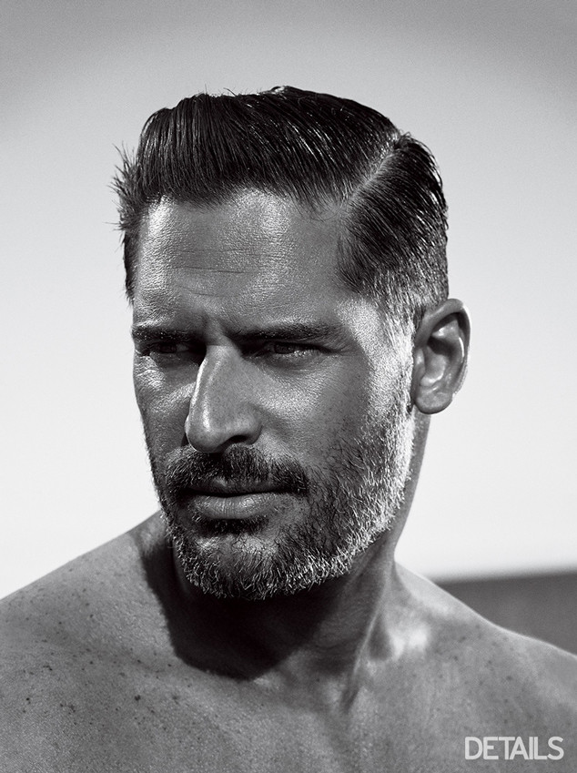 Joe Manganiello poses for a striking black & white portrait.