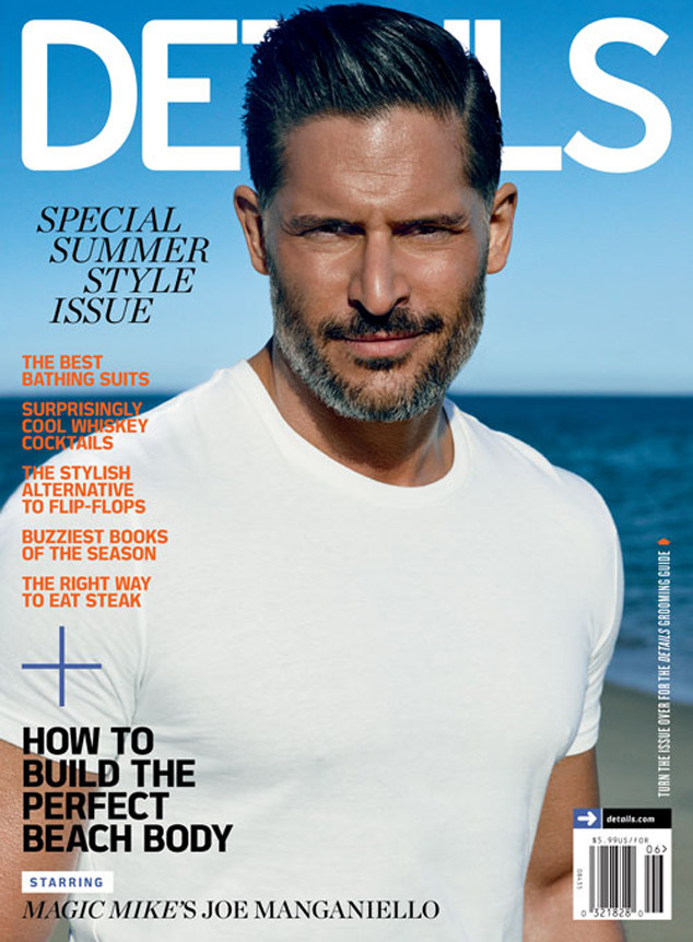 Wearing a simple white tee, Joe Manganiello covers the June 2015 issue of Details.