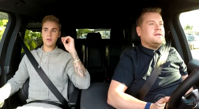 Justin Bieber joins James Corden for Carpool Karaoke