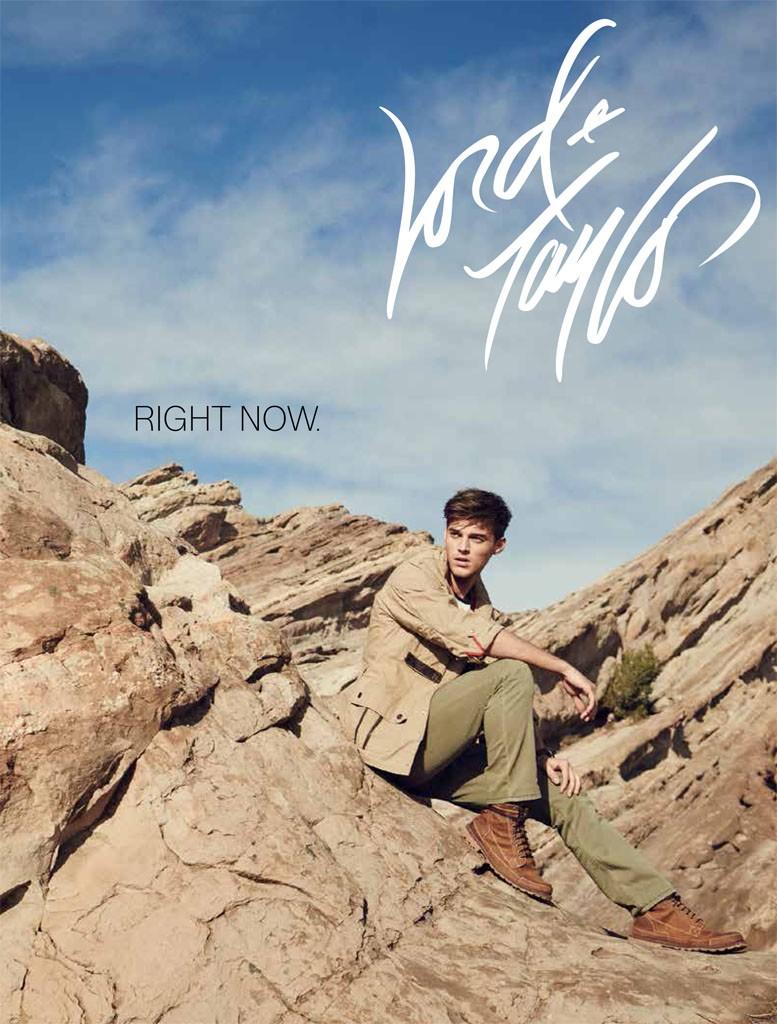 British model Robbie Wadge stars in a catalogue feature for Lord & Taylor.