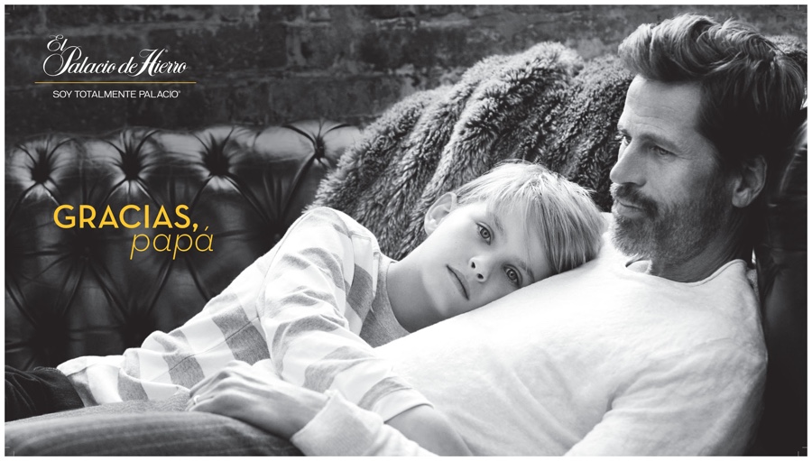 Mark Vanderloo Poses with Son for El Palacio de Hierro Father’s Day Shoot