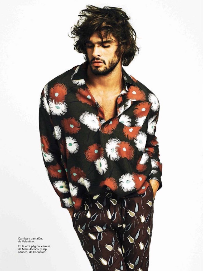 Marlon mixes prints with Valentino.