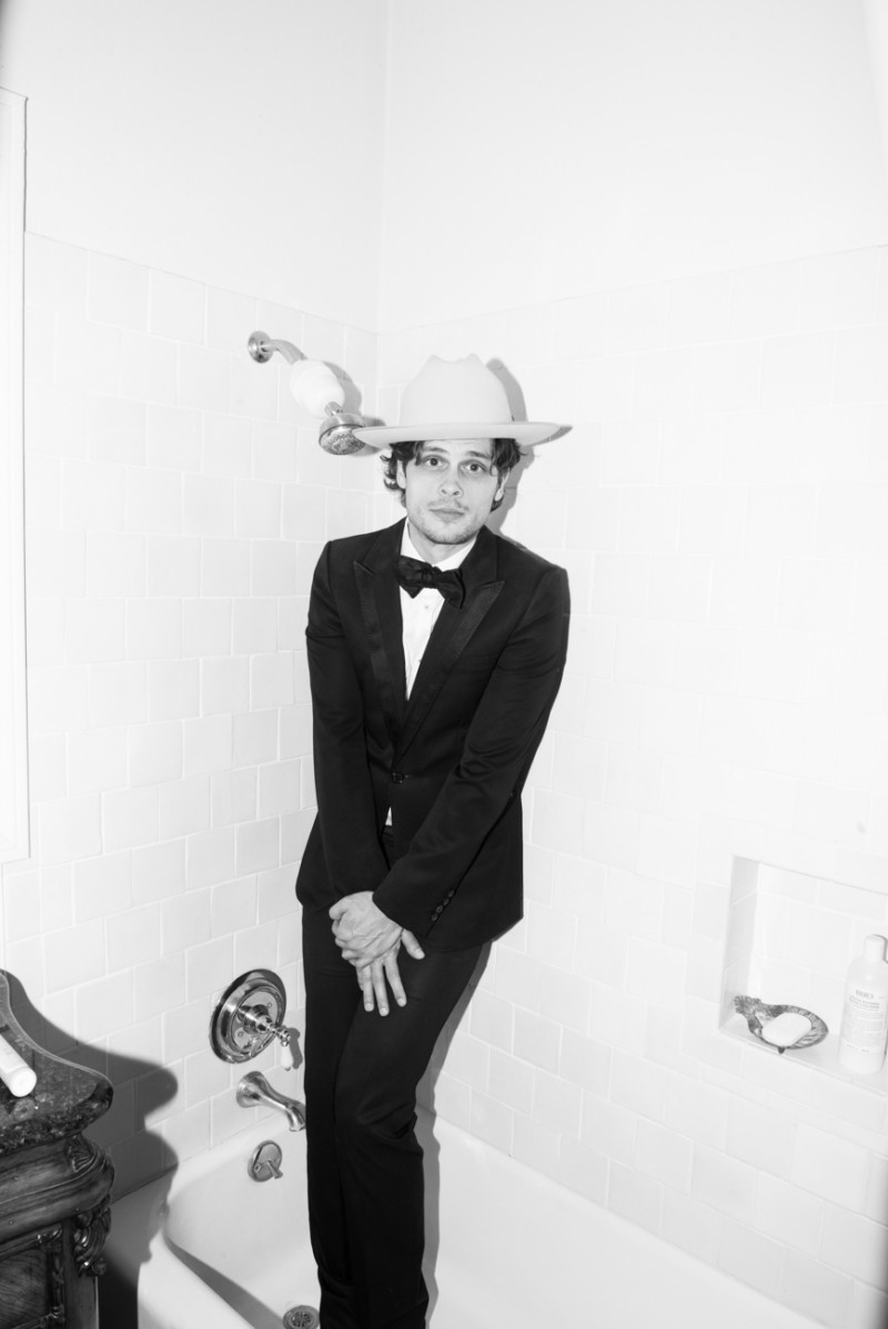 Matthew Gray Gubler wears a Dior Homme tuxedo.