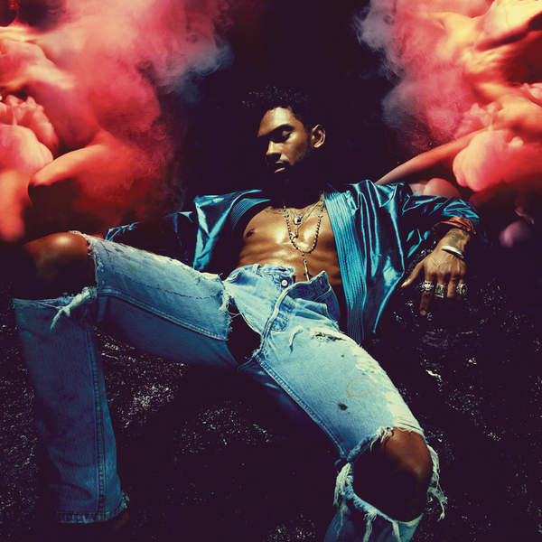 Miguel is photographed on his back for the single art of Coffee. 