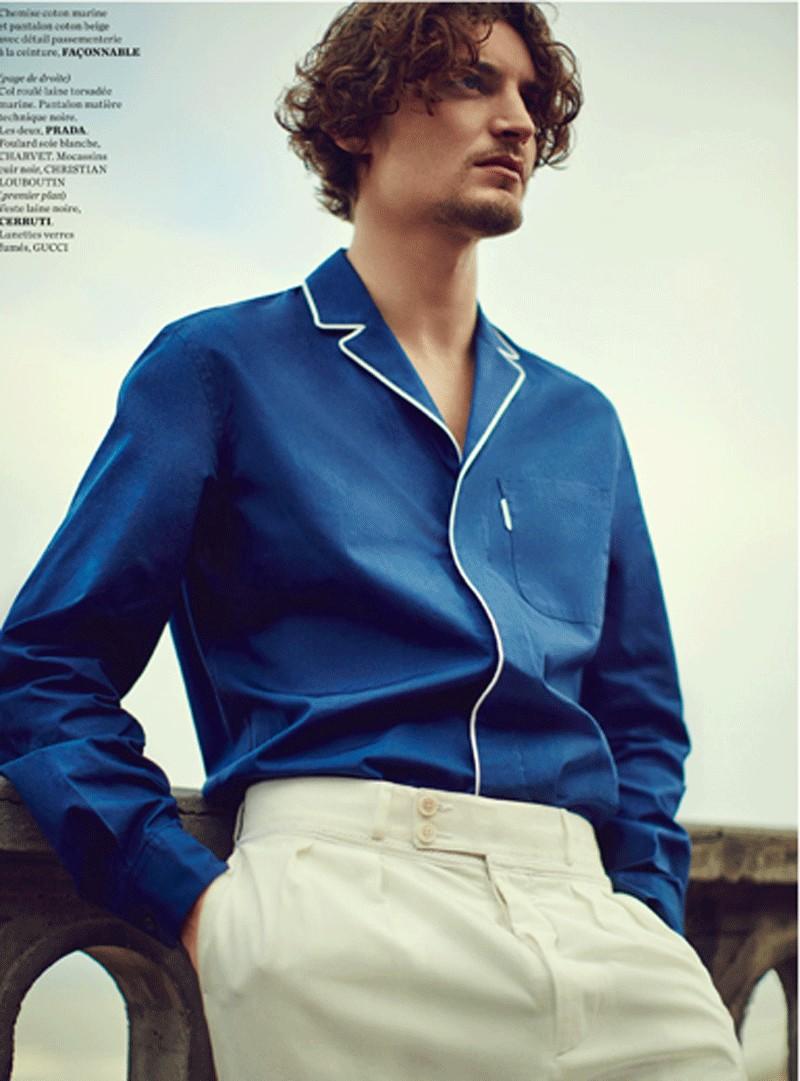 Niels Schneider Hits the Beach for Citizen K Homme Sport Shoot