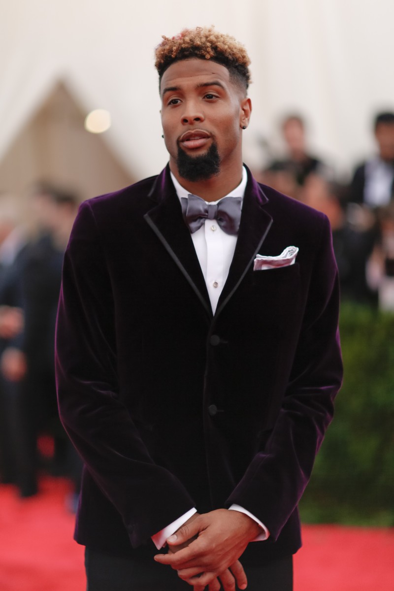 Odell Beckham Jr. in Custom H&M Tuxedo at 2015 Met Gala