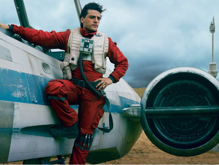 Oscar Isaac as Poe Dameron in Star Wars: The Force Awakens.