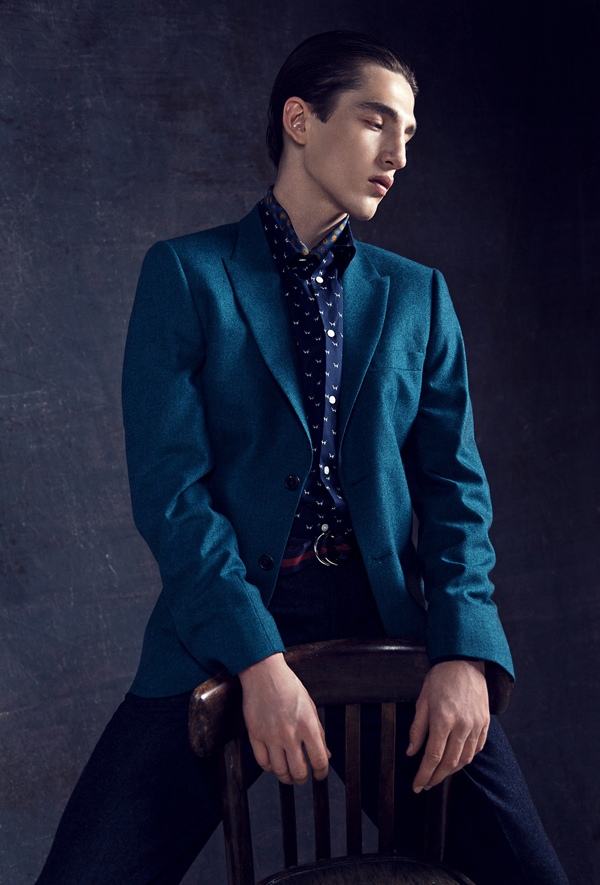 Anatol has a teal moment as he embraces suiting separates.