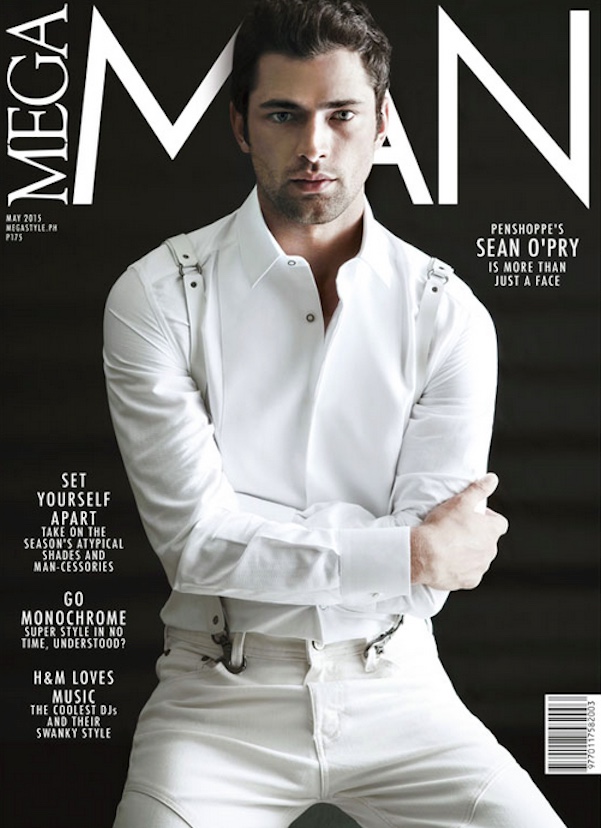 Sean O'Pry covers Mega Man magazine.