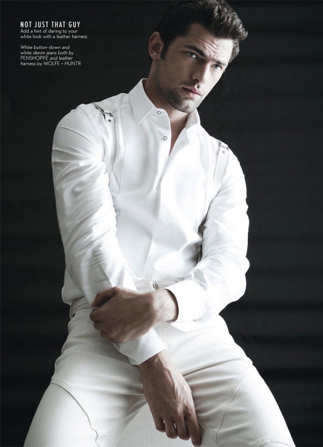 Sean O'Pry is ready for summer in a sleek white look.
