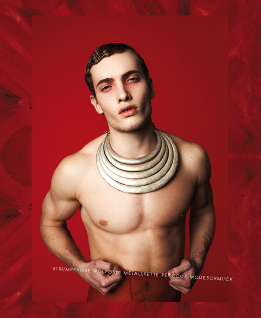 Simon Cellar Enters the Red Room for Vangardist Cover Shoot