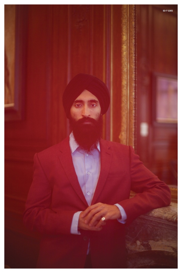 Waris Ahuwalia stuns in burgundy.