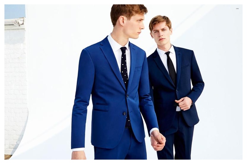 Felix and Janis clean up in Zara's trendy blue suiting.