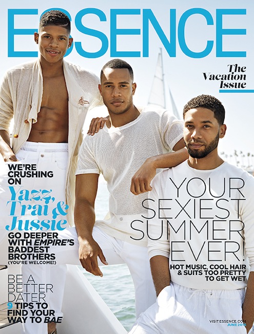 Yazz, Trai Byers and Jussie Smollett cover Essence June 2015 cover