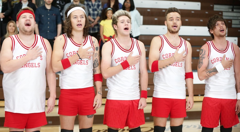 One Direction show off their dodgeball skills in 'The Late Late Show with James Corden'