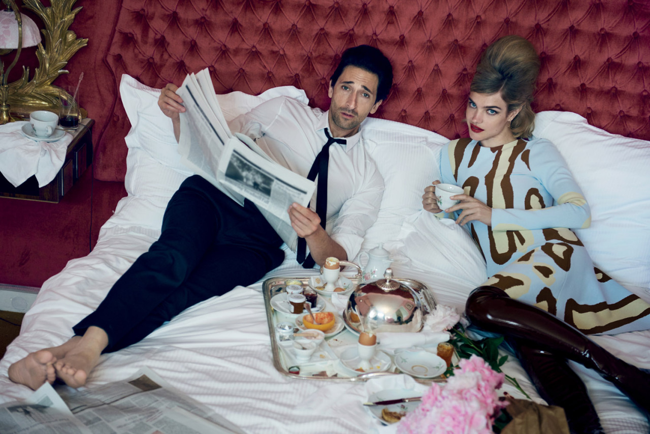 Adrien Brody Couples with Natalia Vodianova for Vogue Photo Shoot