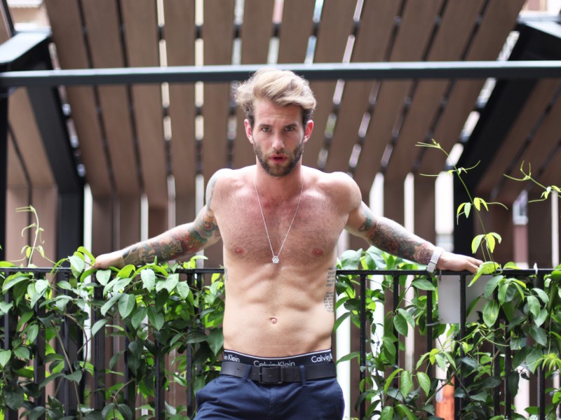 Model Andre Hamann links up with Calvin Klein Jeans in Hong Kong.