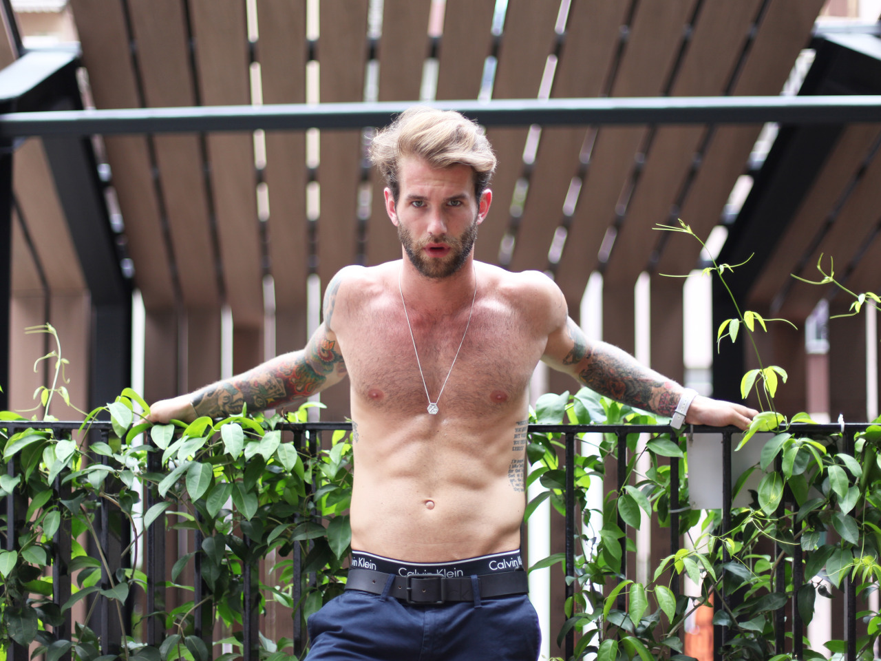 Model André Hamann Links Up with Calvin Klein