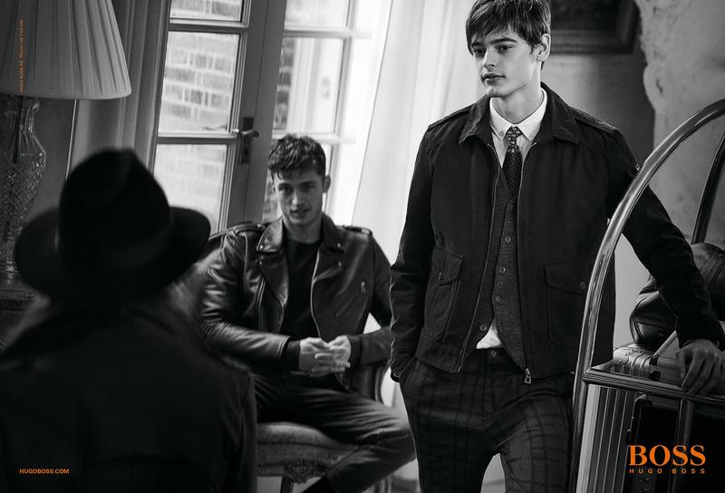 Models Harvey Newton and Jacob Morton for BOSS Orange Fall/Winter 2015 Campaign.