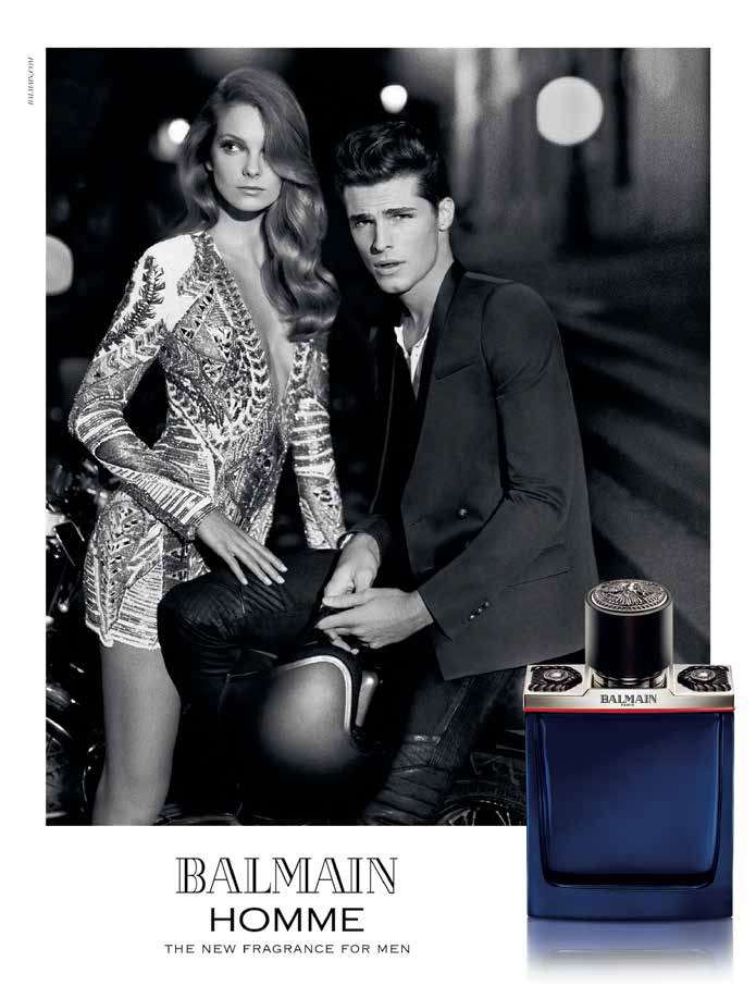 Model Edward Wilding for Balmain Homme Fragrance Campaign