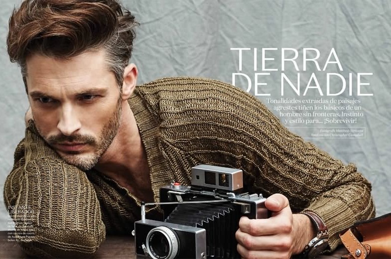 Ben Hill stars in an editorial for the June 2015 issue of Vogue Hombre.