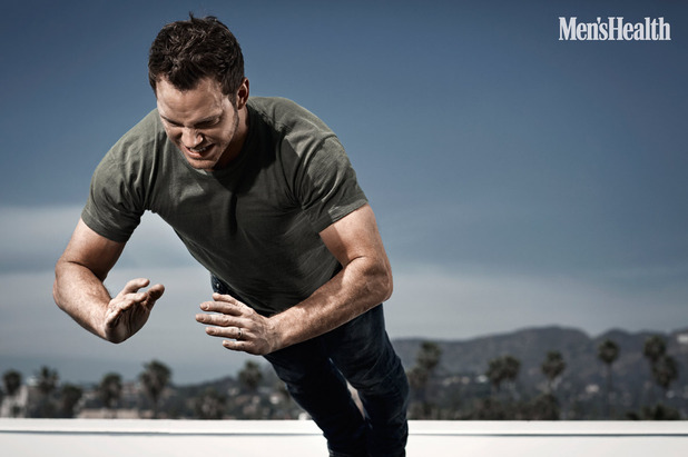 Chris Pratt performs a workout for the pages of Men's Health UK.