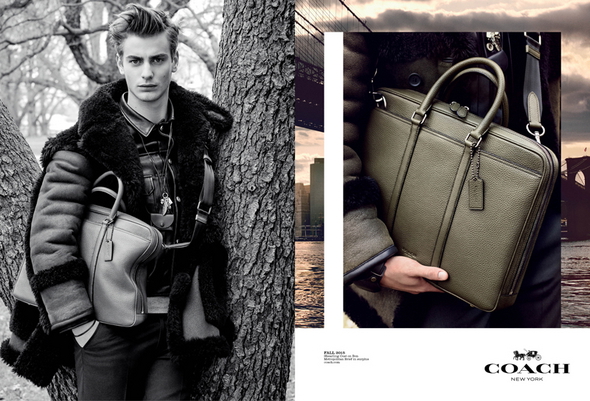 Model Ben Allen stars in Coach's fall-winter 2015 advertising campaign.