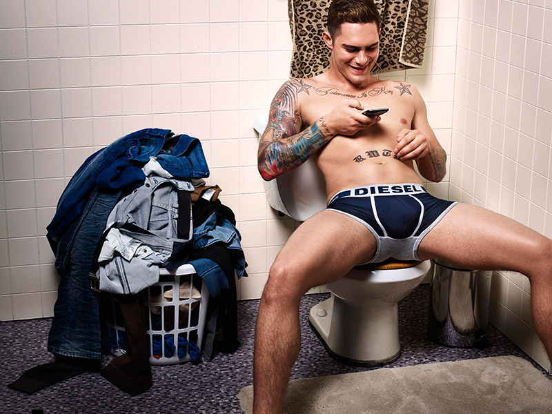 Models Pose for Selfies in Diesel Underwear 'Hero Fit' Campaign