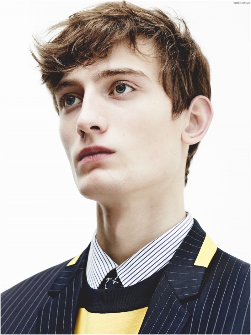 Dior Homme brings pinstripes into the nautical style narrative.