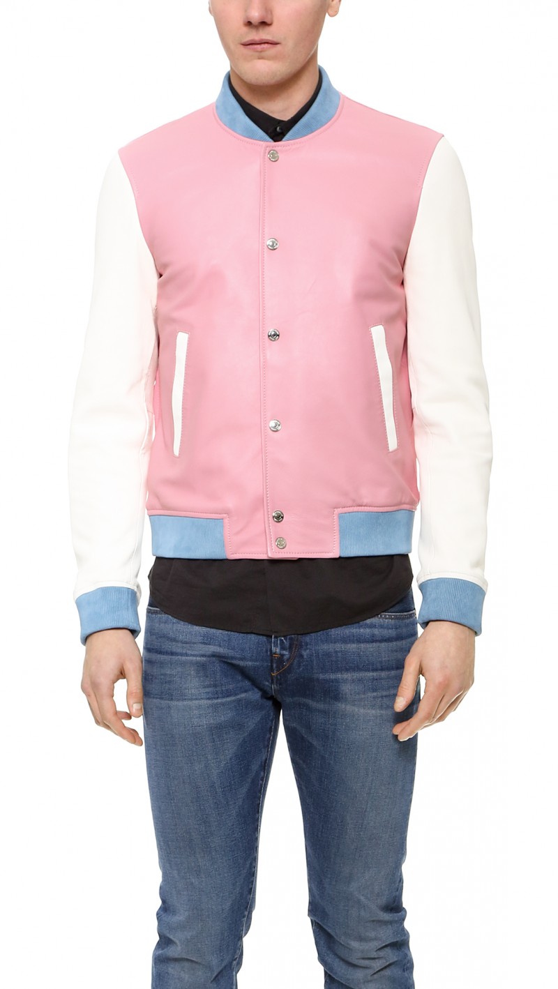 Dsquared2 Pastel Pink Varsity Jacket