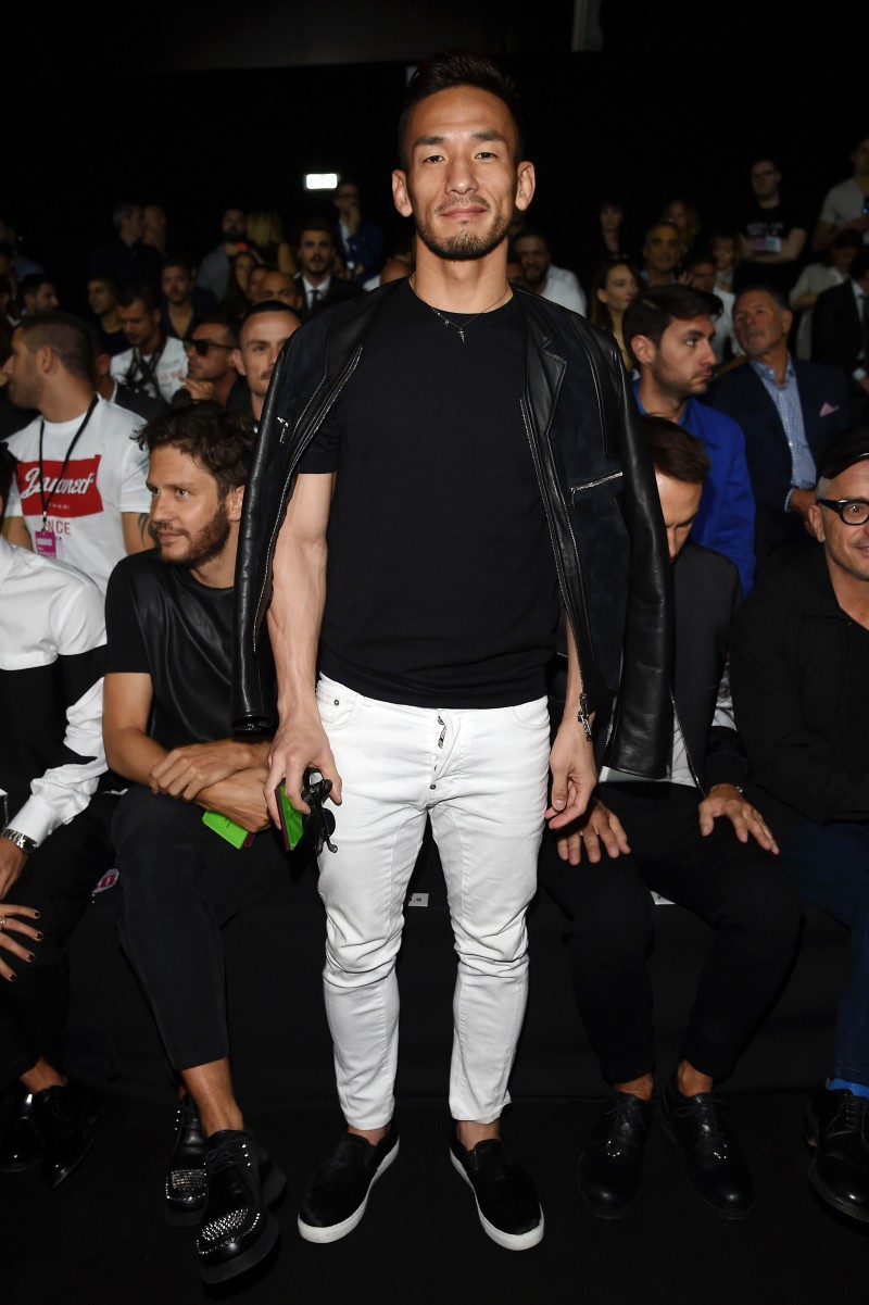 MILAN, ITALY - JUNE 23:  Hidetoshi Nakata attends the Dsquared2 show during the Milan Men's Fashion Week Spring/Summer 2016 on June 23, 2015 in Milan, Italy.  (Photo by Venturelli/Getty Images for Dsquared2) Hidetoshi Nakata