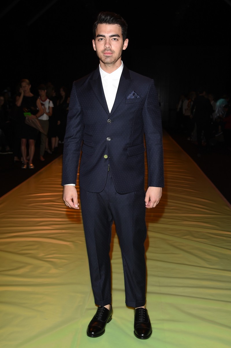 MILAN, ITALY - JUNE 23:  Joe Jonas attends the Dsquared2 show during the Milan Men's Fashion Week Spring/Summer 2016 on June 23, 2015 in Milan, Italy.  (Photo by Venturelli/Getty Images for Dsquared2) Joe Jonas