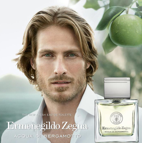 Ryan Burns fronts Ermenegildo Zegna Acqua di Bergamotto's fragrance campaign.