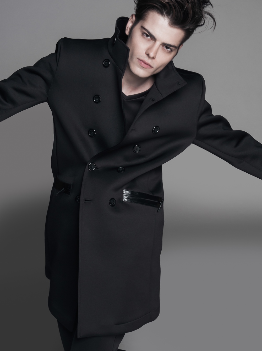 Exclusive: Bruno Pecci Sports Dark Modern Styles for Jerick Sanchez Shoot