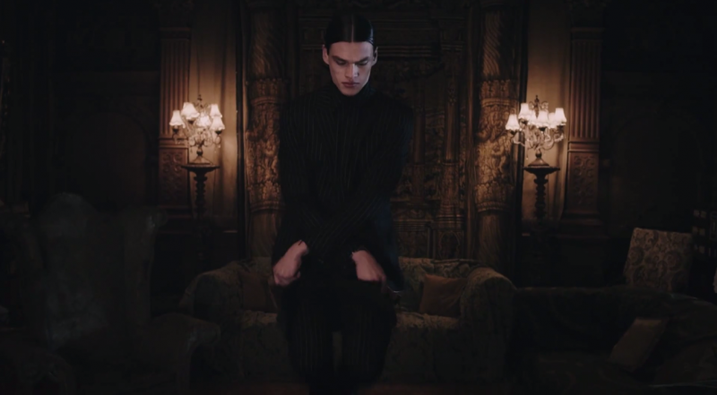 Model Filip Hrivnak appears in Givenchy's fall-winter 2015 video campaign teaser.