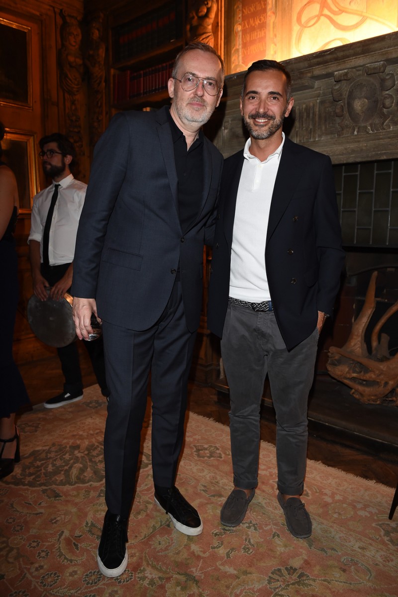 MILAN, ITALY - JUNE 20: Jim Moore and Andrea Incontri attend GQ Party for Jim Moore during Milan Menswear Fashion Week Spring/Summer 2016 at Casa Degli Atellani on June 20, 2015 in Milan, Italy.  (Photo by Jacopo Raule/Getty Images for GQ)