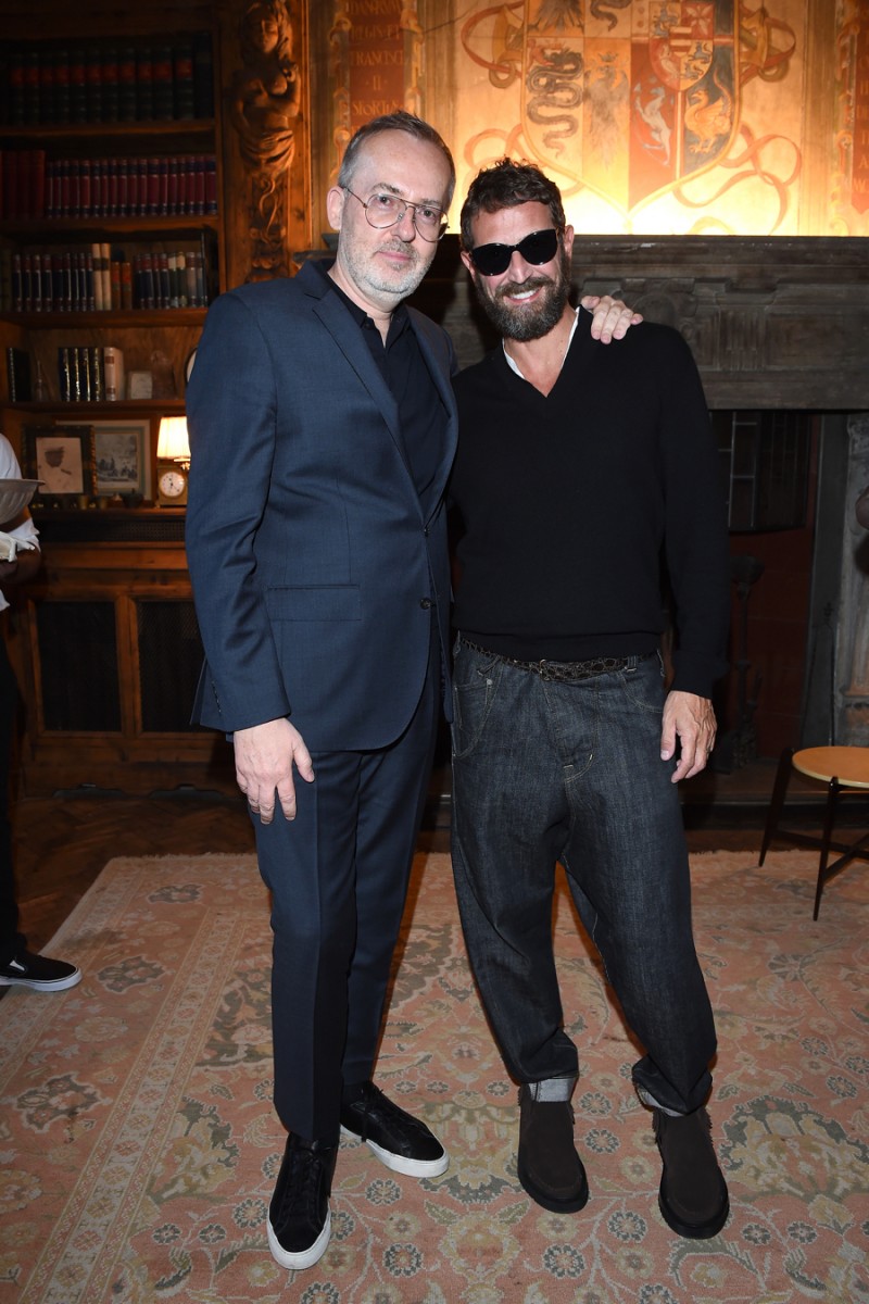 MILAN, ITALY - JUNE 20: Jim Moore and Stefano Pilati attend GQ Party for Jim Moore during Milan Menswear Fashion Week Spring/Summer 2016 at Casa Degli Atellani on June 20, 2015 in Milan, Italy.  (Photo by Jacopo Raule/Getty Images for GQ)