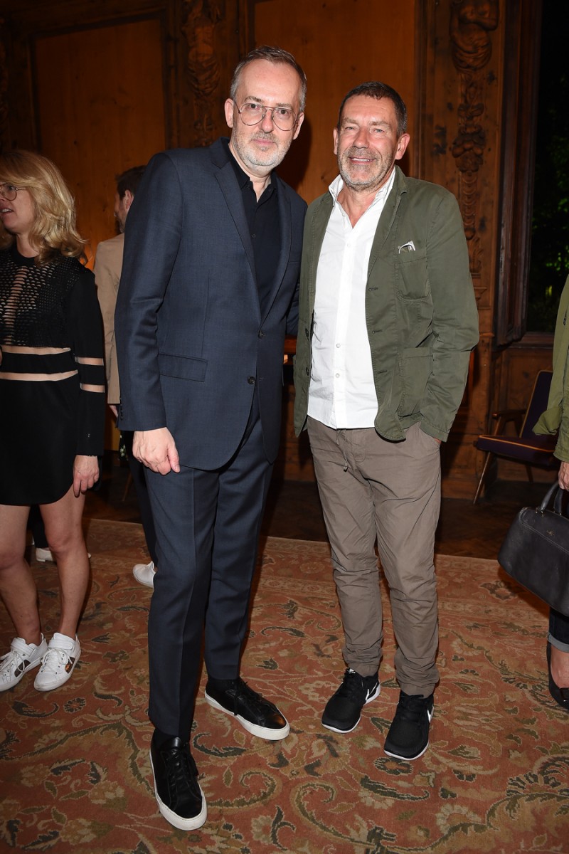 MILAN, ITALY - JUNE 20: Jim Moore and Tomas Maier  attend GQ Party for Jim Moore during Milan Menswear Fashion Week Spring/Summer 2016 at Casa Degli Atellani on June 20, 2015 in Milan, Italy.  (Photo by Jacopo Raule/Getty Images for GQ)