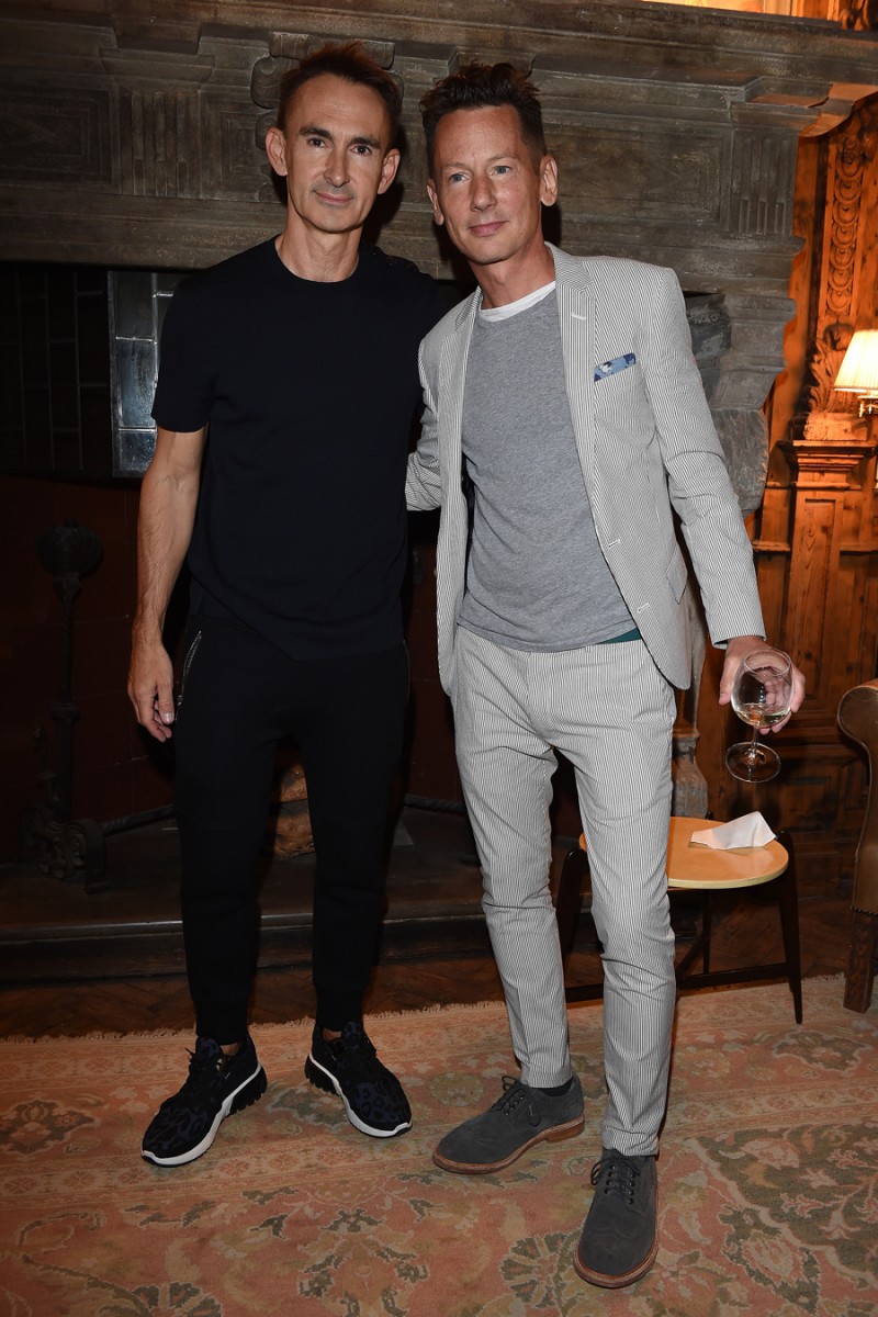 MILAN, ITALY - JUNE 20: Neil Barrett and Jim Nelson attend GQ Party for Jim Moore during Milan Menswear Fashion Week Spring/Summer 2016 at Casa Degli Atellani on June 20, 2015 in Milan, Italy.  (Photo by Jacopo Raule/Getty Images for GQ)