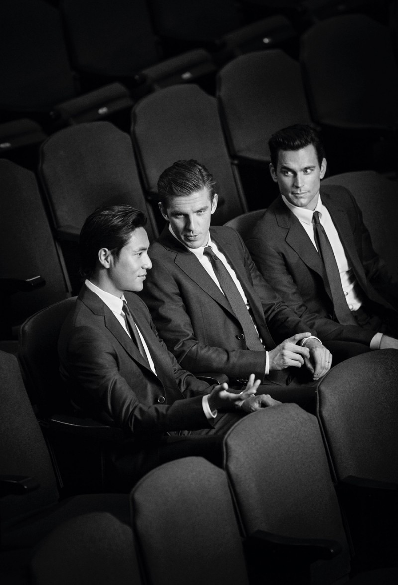 Chen Kun, Dan Stevens and Matt Bomer for Giorgio Armani Made to Measure campaign