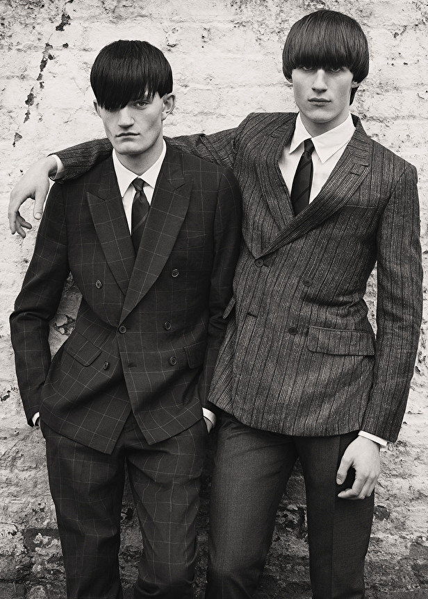 » Luka Badnjar + Joe Brotherton Don 1960s Mod Styles + Bowl Cut Hairstyles for Glass Fashion Editorial Glass Mod Style Fashion Editorial 2015 007
