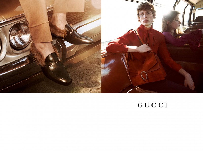 Model Tobias Lundh for Gucci fall-winter 2015 advertising campaign