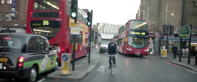 Jack Guinness rides his bike through the streets of London.