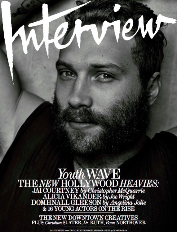 Jai Courtney covers the June/July 2015 issue of Interview magazine.