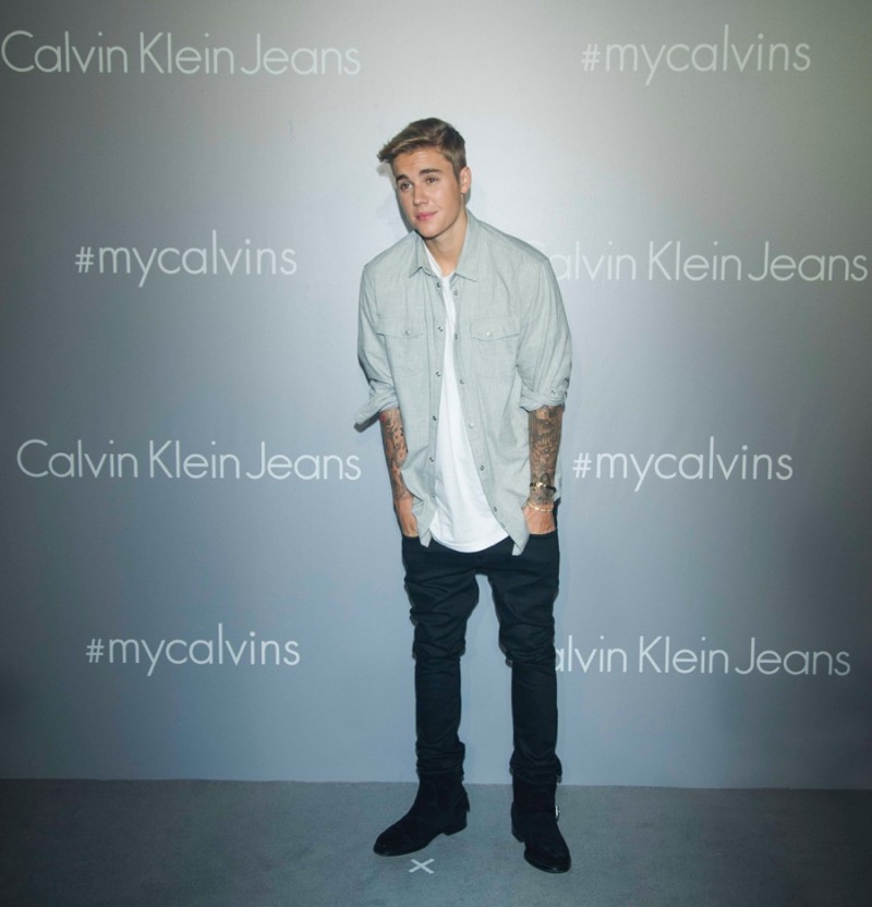 Justin Bieber at Calvin Klein Jeans' Hong Kong event.