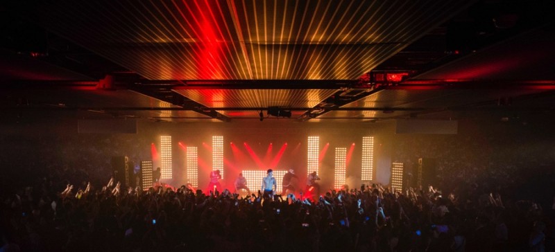 Justin Bieber performs at Calvin Klein Jeans' Hong Kong event.