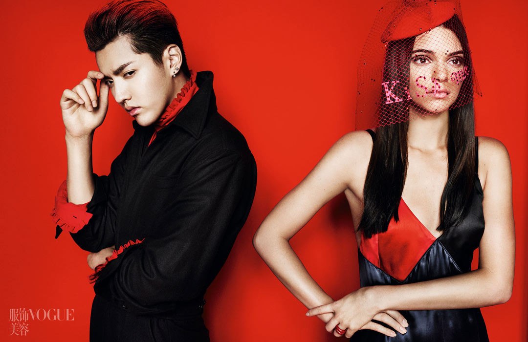 Kris Wu and Kendall Jenner Vogue China BTS (2) 